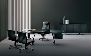 DOLMEN - L-shaped wooden executive desk by i 4 Mariani - view 3